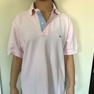Pink Tommy Hilfiger polo shirt